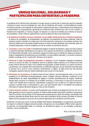 Pronunciamiento cuarentena