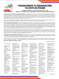 Pronunciamiento tu voto es poder